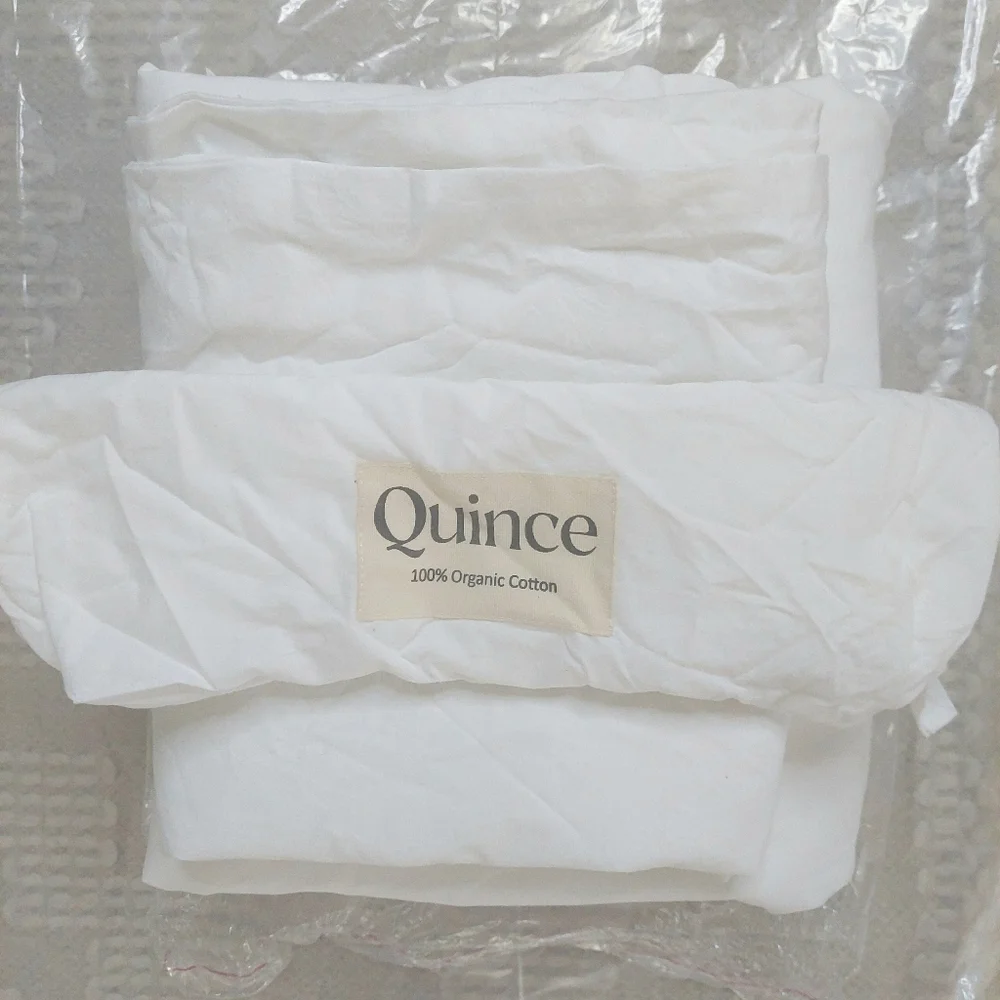 Quince 100% Organic Brushed Cotton Duvet Cover W/ Shams! Full/ Queen (125)